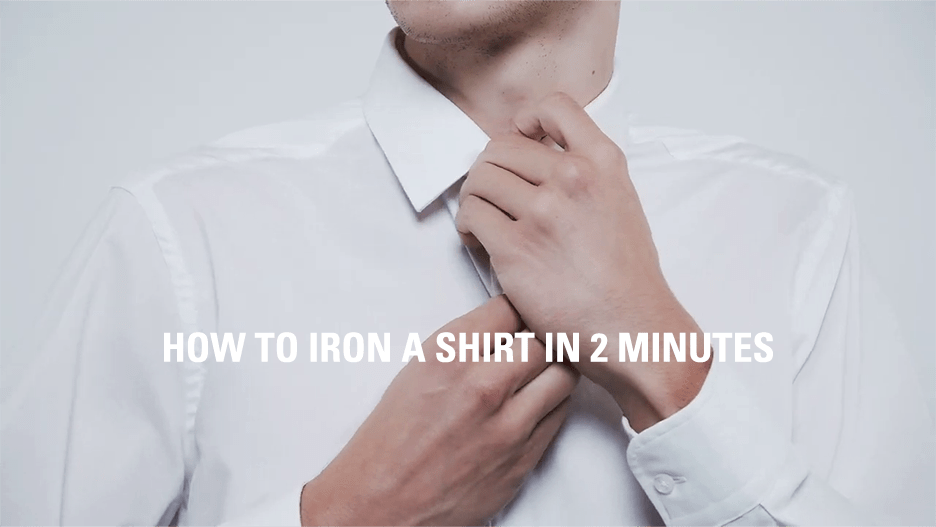 A video showing how to iron a shirt in 2 min with Laurastar products